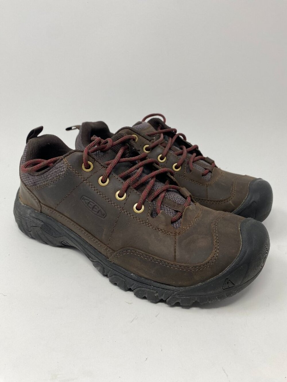 KEEN Targhee III Oxford Shoes Mens 9 Dark Brown Leather Casual Hiking 1023288